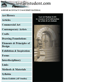 Tablet Screenshot of lostartstudent.com